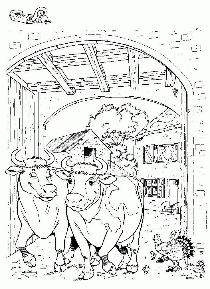 Dessins Pour Enfants De Gif Gratis,Ferme À Imprimer Et Colorier pour Coloriage Animaux Ferme Ps