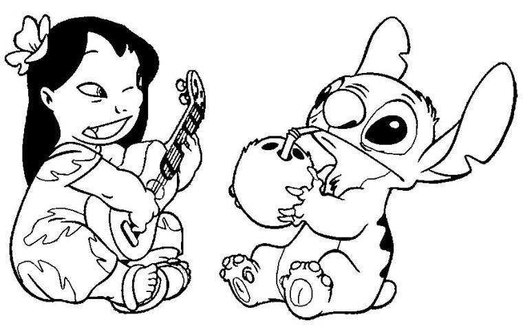 Disney Coloring Pages To Print: Lilo & Stitch Coloring Pages destiné Disneycom Lilo And Stitch Coloring Pages
