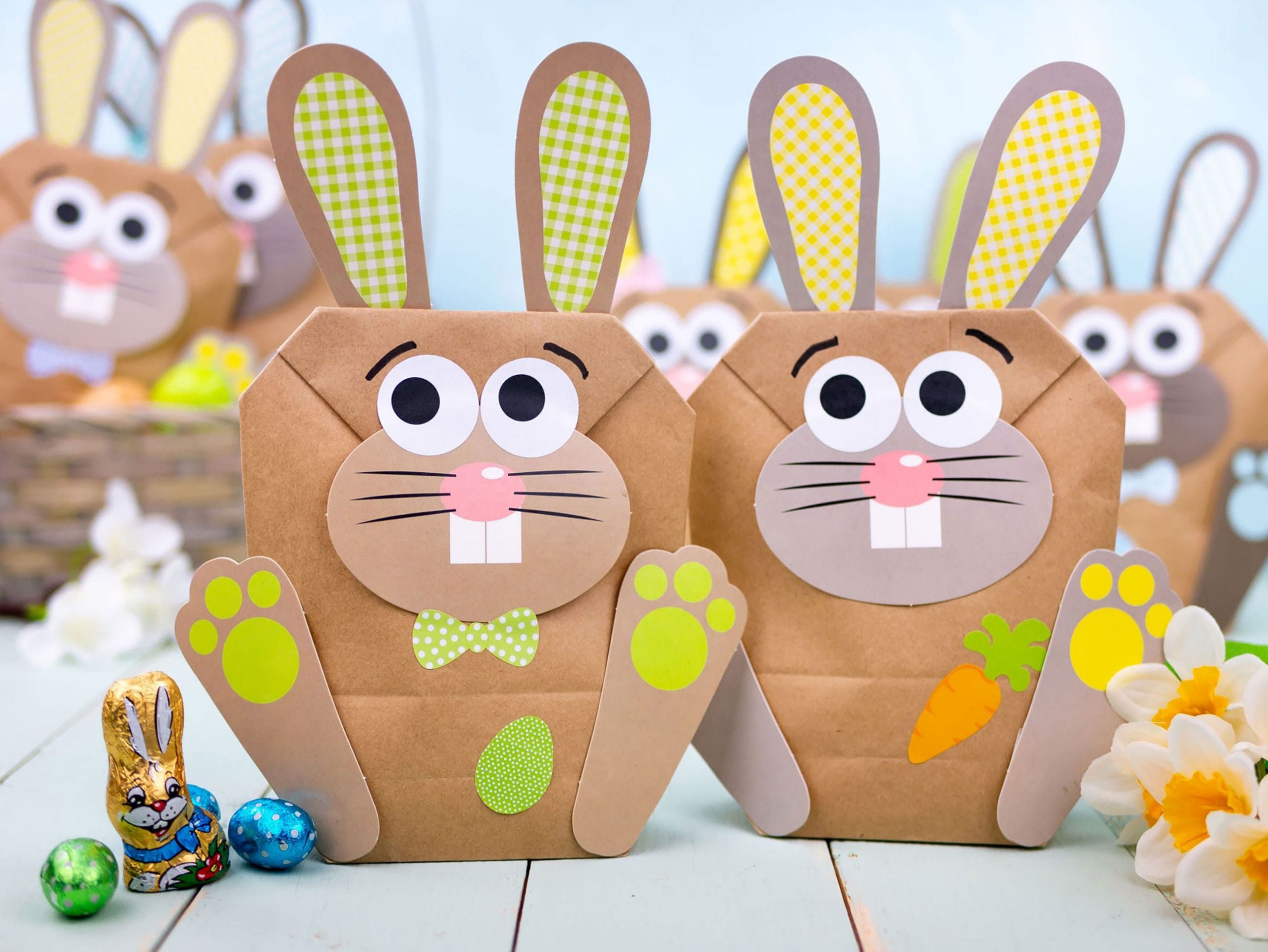 Diy Osterhasen - Vorgestanzt - Frühling / Osterdeko / Basteln Mit concernant Basteln Mit Papier Frauhling