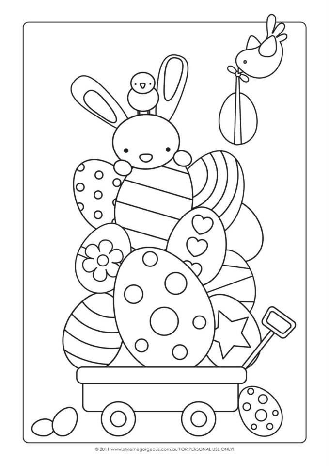Diy Pâques Activités & Déco | Easter Bunny Colouring, Easter Colors pour Les Cloches De Paques Colouring