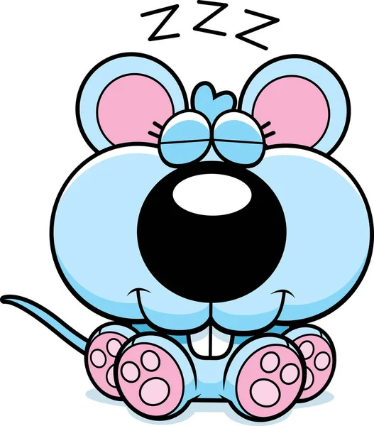 Dormir La Petite Souris. Dessin Animé — Image Vectorielle #5950346 intérieur Souris Dessin Animace