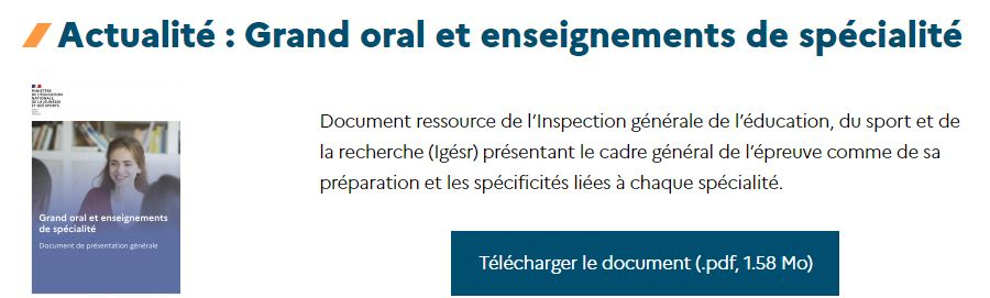 Eduscol-Présentation Du Grand Oral destiné Eduscol