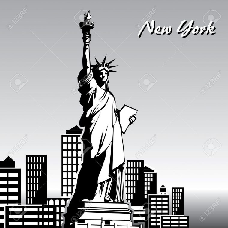 Épinglé Par Hilda Sanjurjo Sur Statue Of Liberty Nyc | Dessins Sportifs tout Statue De La Libertac Dessin