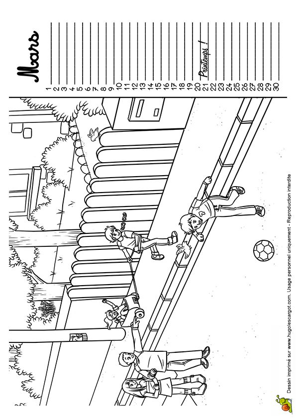 Épinglé Par Hugo L'Escargot Sur Coloriage Mois De L'Annee | Coloriage pour Calendrier Hugo L'Escargot