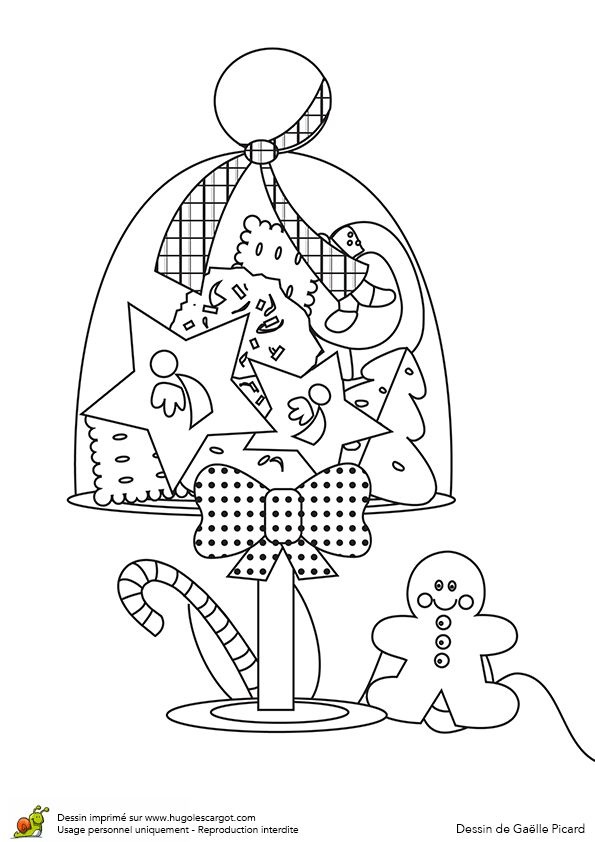 Épinglé Sur Coloring Pages Christmas intérieur Décoration De Noël Hugo L'Escargot