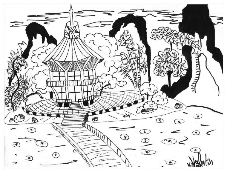 Épinglé Sur Coloring Pages intérieur Coloriage Mandala Japonais