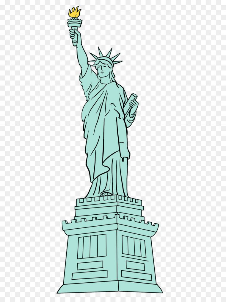 Estatua De La Libertad Monumento Nacional, Dibujo, Tutorial Imagen Png dedans Statue De La Libertac Dessin