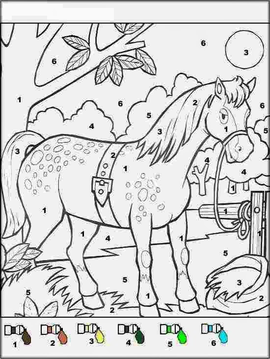 Ferme3 Coloriages Magiques Maternelle Cheval | Coloriage Magique Cp concernant Coloriage Magique 5 Ans En Ligne