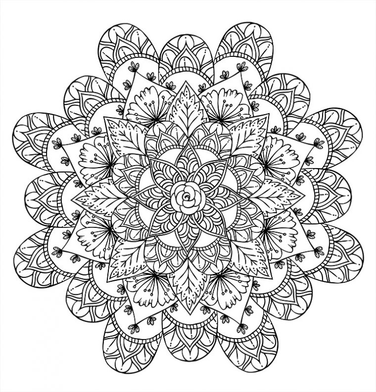 Feuillage Et Mandalas À Colorier | Creapassions pour Coloriage Mandala Janvier