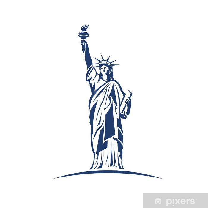 Fotomural Estatua De La Imagen Del Logotipo De La Libertad • Pixers serapportantà Statue De La Libertac Dessin