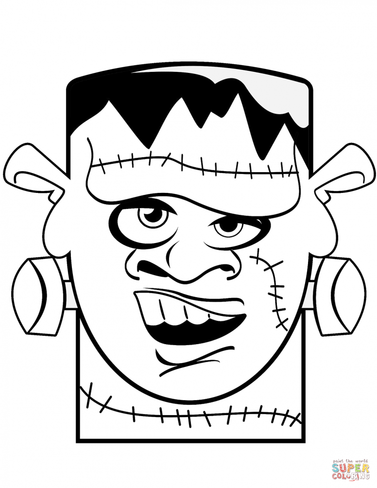 frankenstein coloring page