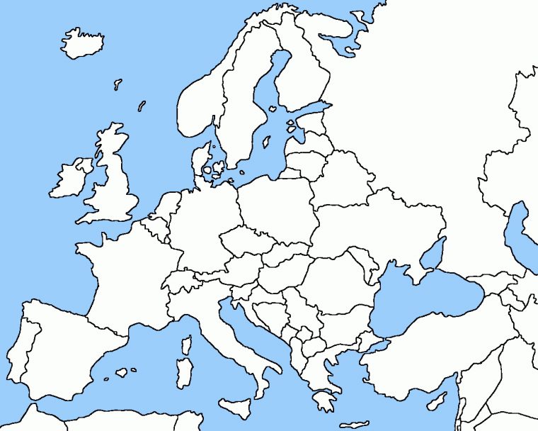 Free Printable Blank Map Of Europe | European Map, Europe Map Printable intérieur Europe Maps Vierge