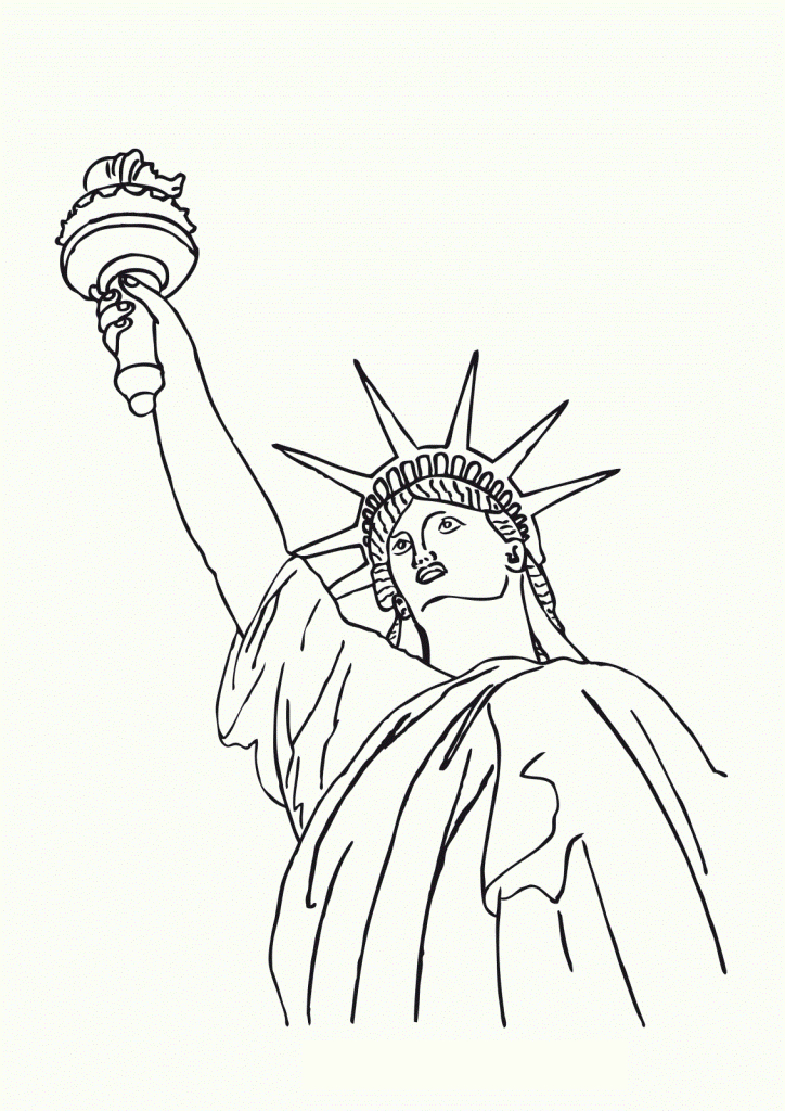 Free Printable Statue Of Liberty Coloring Pages For Kids encequiconcerne Statue De La Libertac Dessin