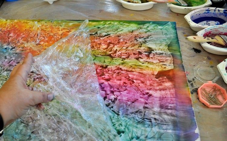 Frischhaltefolie Zum Malen Mit Kindern Verwenden | Sun Prints, How To à Malen Mit Wasserfarben Bilder