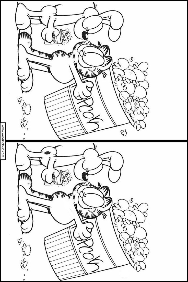 Garfield 6 Trouver Les Différences. Activités Pour Les Enfants À serapportantà Coloriage Maternelle Pdf 7 À Imprimer