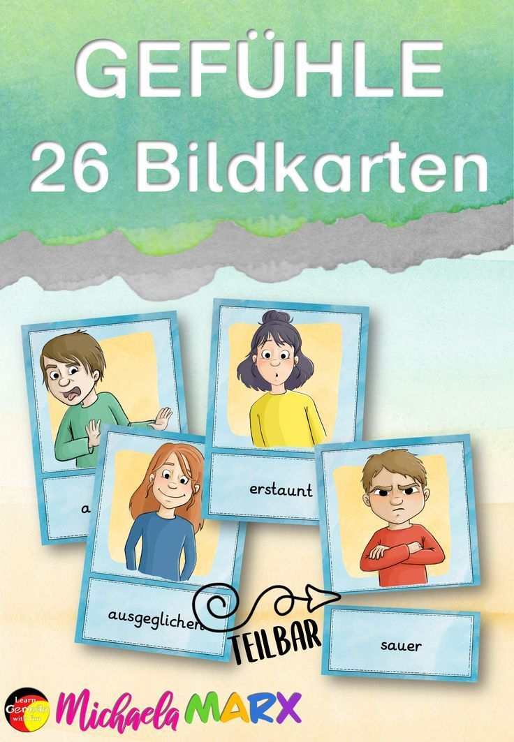 Gefühle Bildkarten - Unterrichtsmaterial In Den Fächern Daz/Daf avec Spiel Gefauhle Kindergarten