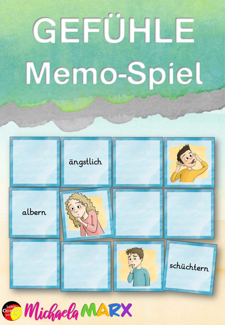 Gefühle Memo-Spiel – Unterrichtsmaterial In Den Fächern Daz/Daf pour Spiel Gefauhle Kindergarten