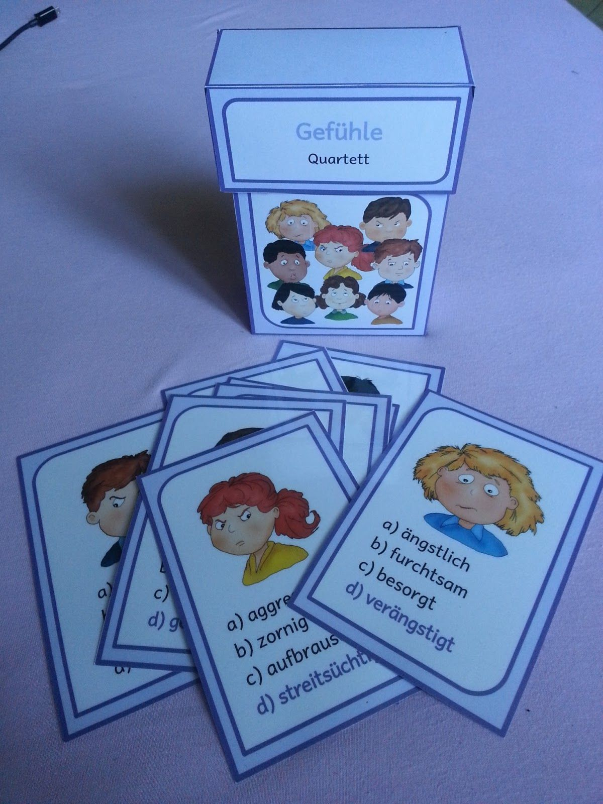 Gefühle-Quartett | Spiele Grundschule, Grundschule, Lernspiele Grundschule intérieur Spiel Gefauhle Kindergarten