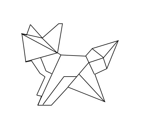 Geometric Fox Loup Renard Geometrique | Артбуки, Грифонаж, Рисунки avec Coloriage Animaux Forme Géométrique