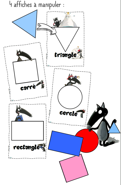 Géométrie Avec Loup | Loup, Géométrie, Thème Loup Maternelle à Coloriage Maternelle Pdf 9 Mois