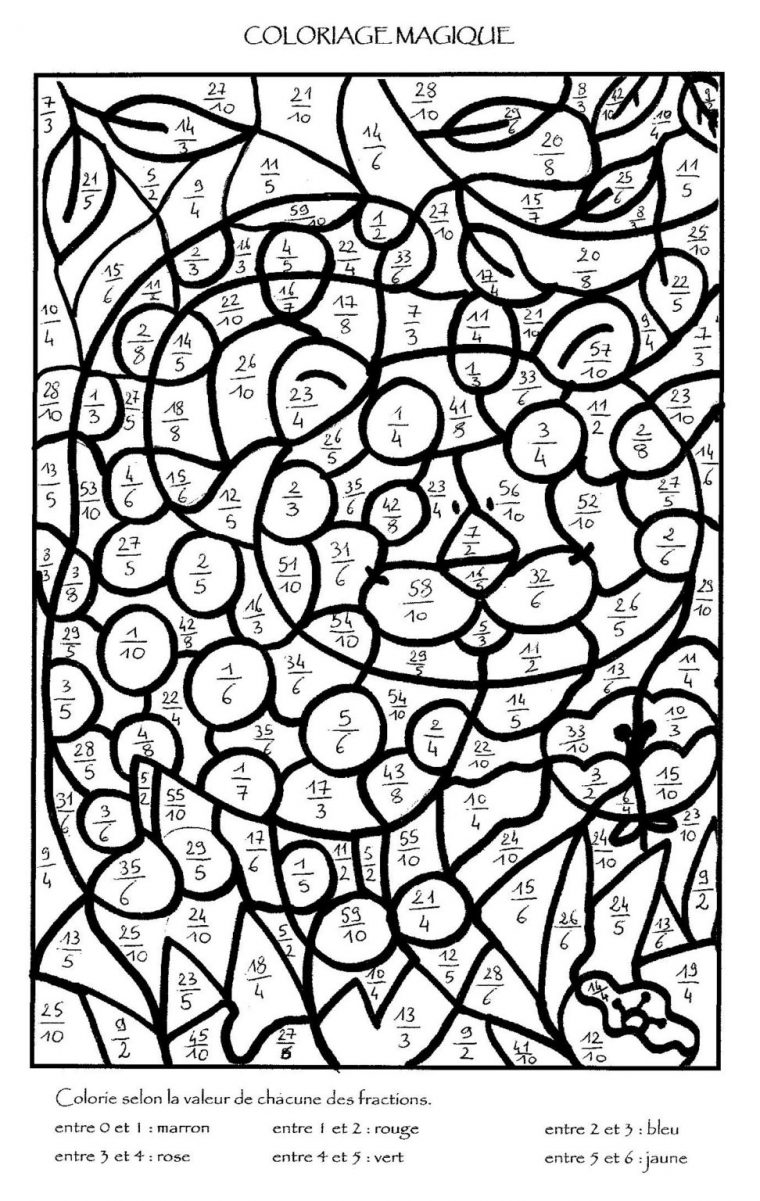 Haut Coloriage Magique Pour 6Eme 58 Sur Coloriage Pages With Coloriage à Coloriage Magique 6 Eme