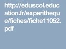 Http://Eduscol.education.fr/Experitheque/Fiches/Fiche11052.Pdf | Fiches serapportantà Eduscol