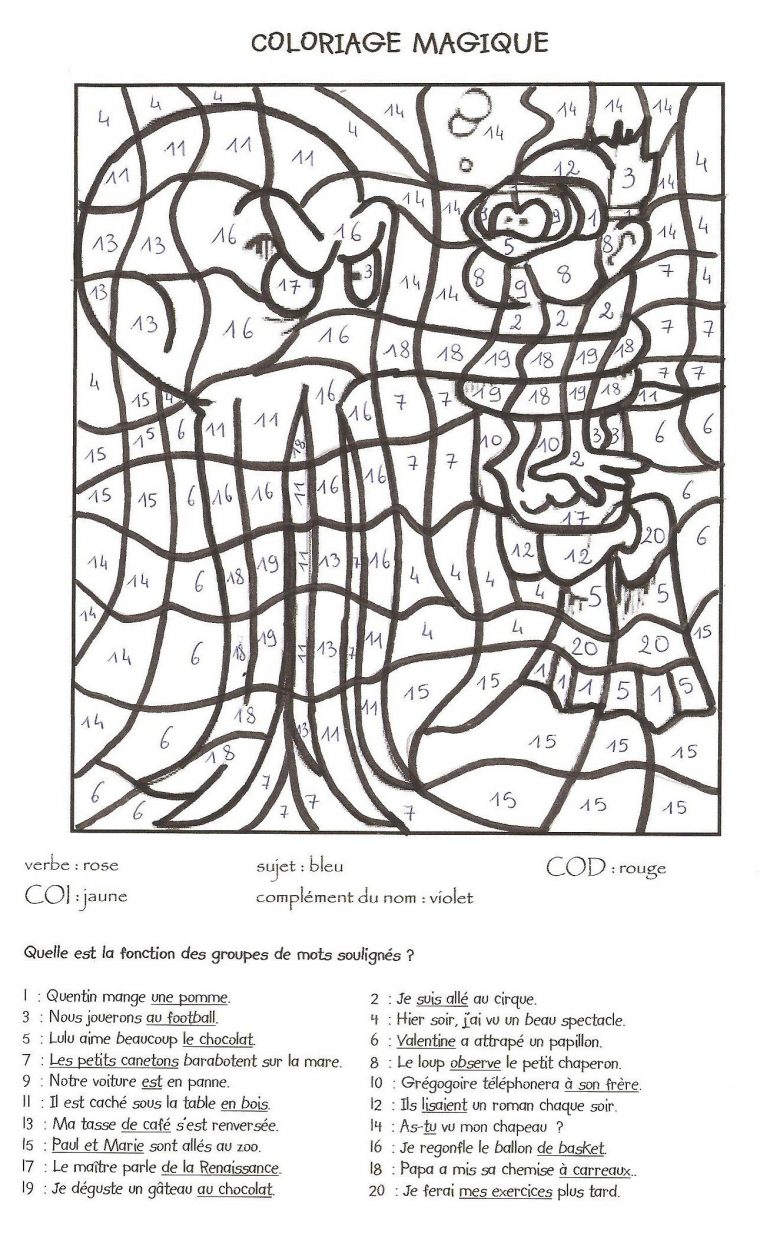 Inspiration Coloriage Magique College Imprimer | Des Milliers De encequiconcerne Coloriage Magique 5Ème À Imprimer