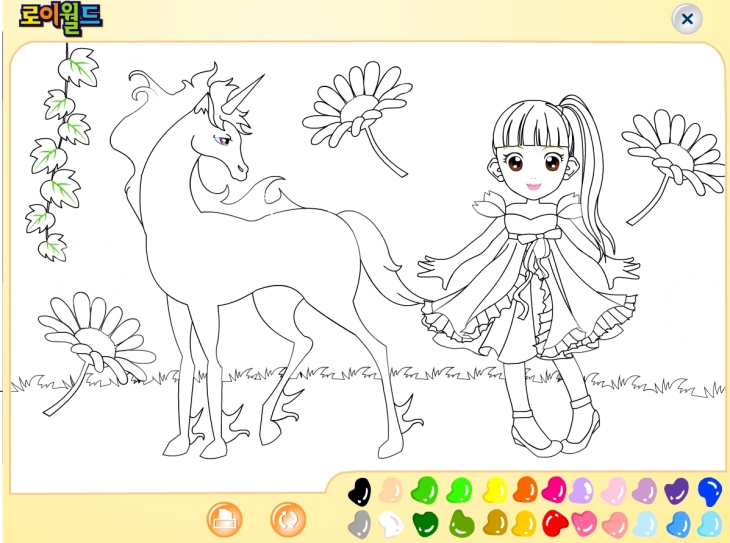 Jeu Coloriage Licorne Gratuit En Ligne à Coloriage En Ligne Nourriture