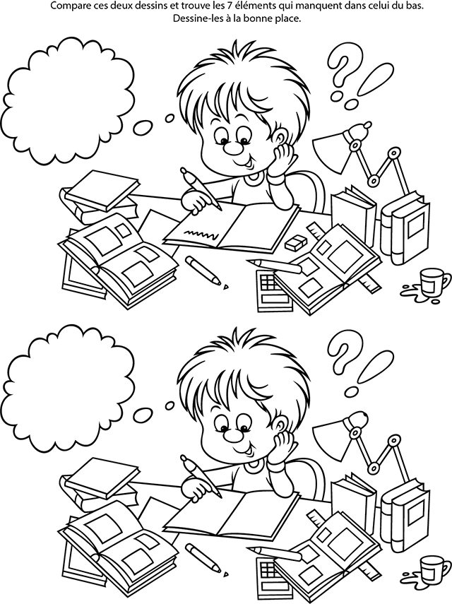 Jeu Des Différences, L'Écolier – Turbulus, Jeux Pour Enfants serapportantà Coloriage Maternelle Pdf 6 Ans