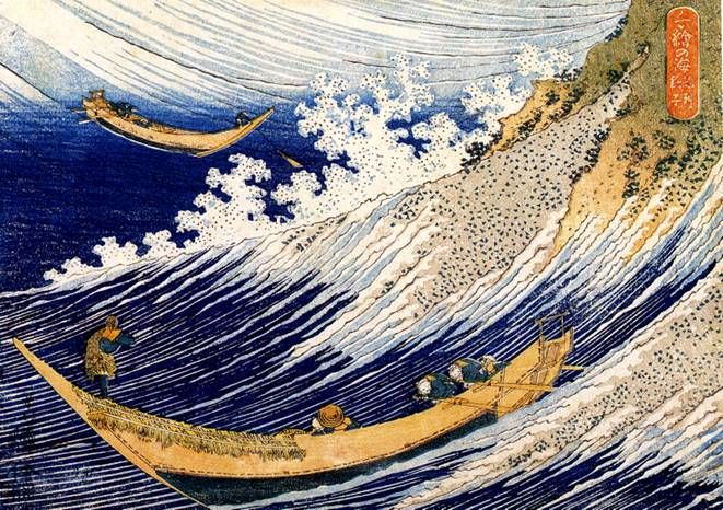 Katsushika Hokusai Was A Japanese Artist, Ukiyo-E Painter And à Coloriage Hokusai Vague