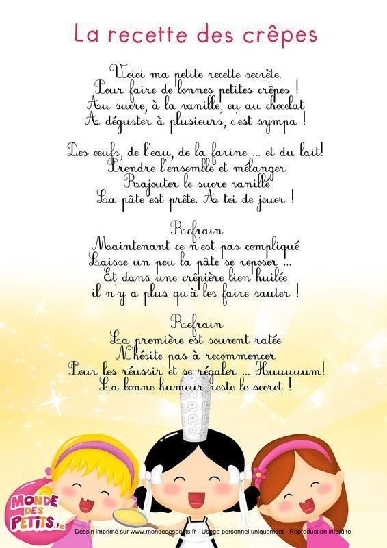 La Comptine Des Crêpes dedans Comptine Mon A¢Ne Mon A¢Ne