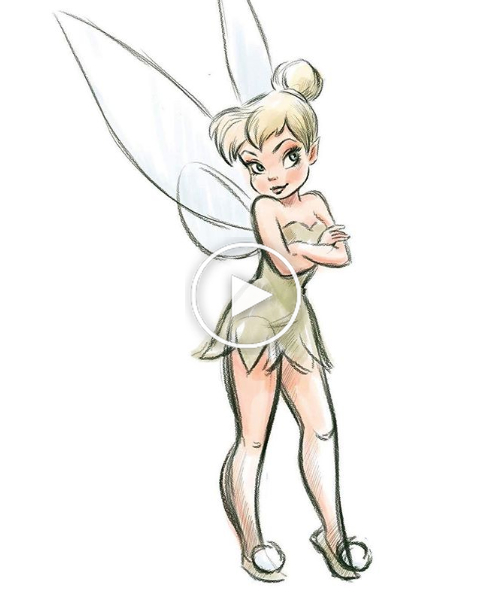 L'Art De Fées Disney In 2020 | Disney Character Drawings, Disney avec Dessin Clochette Croqui