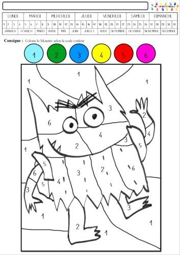 Le Monstre Des Couleurs Va À L'École : Coloriage Magique (Plusieurs tout Coloriage Maternelle Pdf 5 Ans Le Monstre Des Couleurs Va À L'École : Coloriage Magique (Plusieurs tout Coloriage Maternelle Pdf 5 Ans