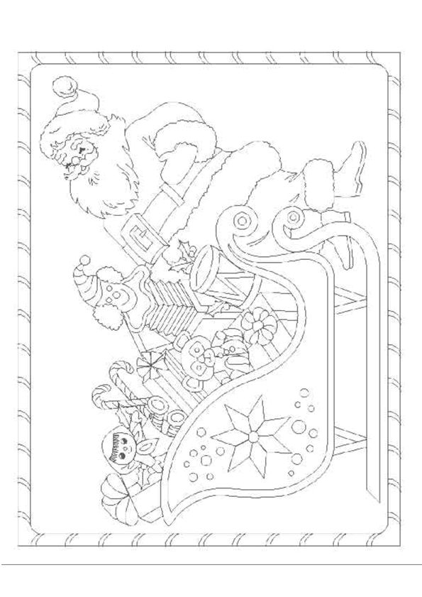 Le Père Noël Et Son Traîneau À Jouets, À Colorier | Coloriage Noel tout Hugo L'Escargot Carte De Noel 3D Le Père Noël Et Son Traîneau À Jouets, À Colorier | Coloriage Noel tout Hugo L'Escargot Carte De Noel 3D