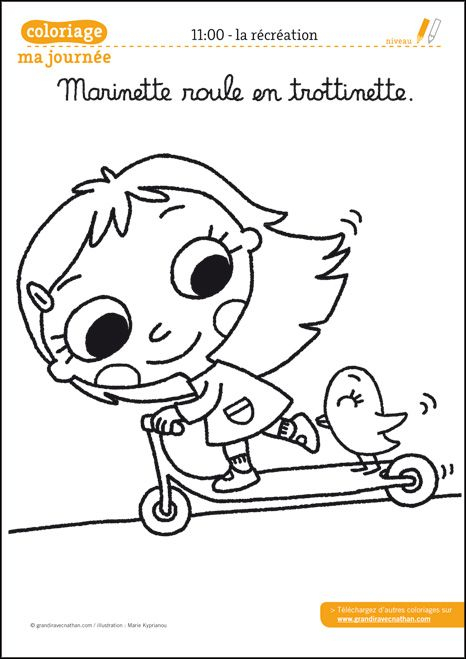 Les Coloriages De Ma Journée : 11H00, La Récréation | Coloriage serapportantà Coloriage Maternelle Pdf 6 Ans