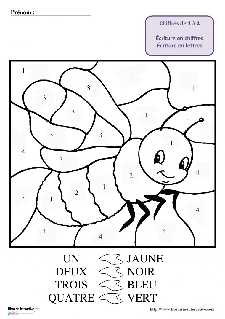 Librairie-Interactive – Coloriage Magique Abeille | Coloriage Abeille intérieur Coloriage Maternelle Pdf 8 Ans