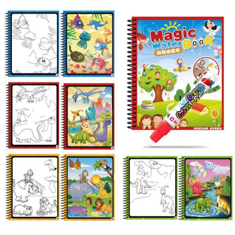 "Livre Doodle De Dessin De L'Eau Magique Coloriage Stylo Educatif tout Coloriage Magique Eau