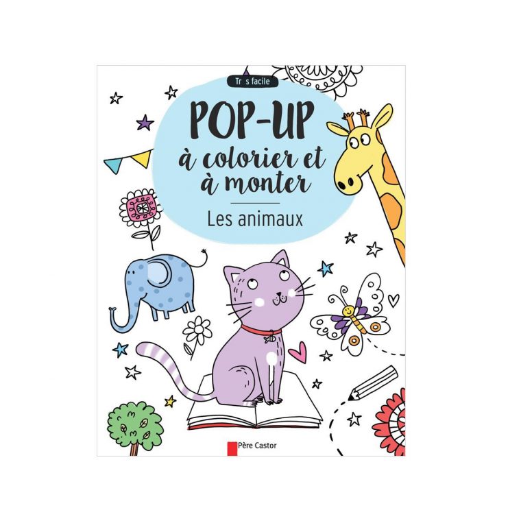Livre Les Animaux Pop-Up À Colorier Et À Monter Pour Enfant De 7 Ans À dedans Oxybul Coloriage Magique