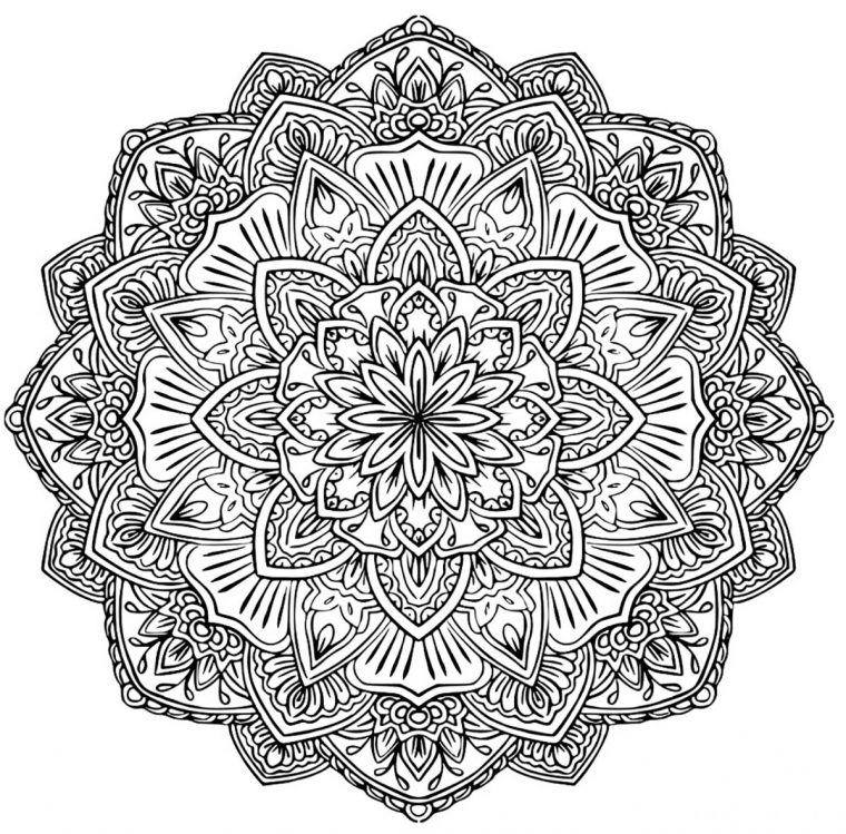 Mandala A Telecharger 1 – Mandalas – Coloriages Difficiles Pour Adultes concernant Jeux Coloriage Mandala