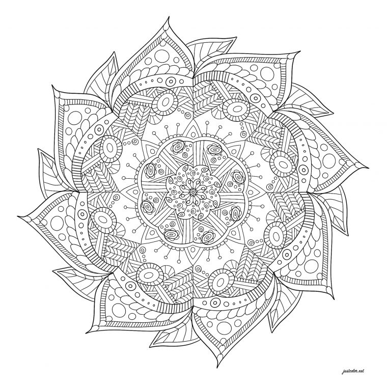 Mandala Abstrait – Mandalas – Coloriages Difficiles Pour Adultes concernant Coloriage Mandala Jungle A Imprimer