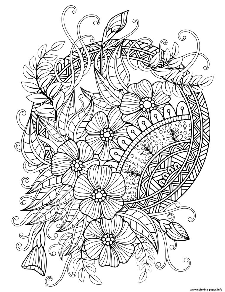 Mandala Adult Floral Nature 2020 Coloring Pages Printable concernant Coloriage Mandala Jardin