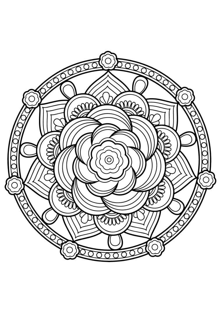 Mandala Complexe Livre Gratuit 7 – Coloriage Mandalas – Coloriages Pour concernant Coloriage Kangourou Mandala