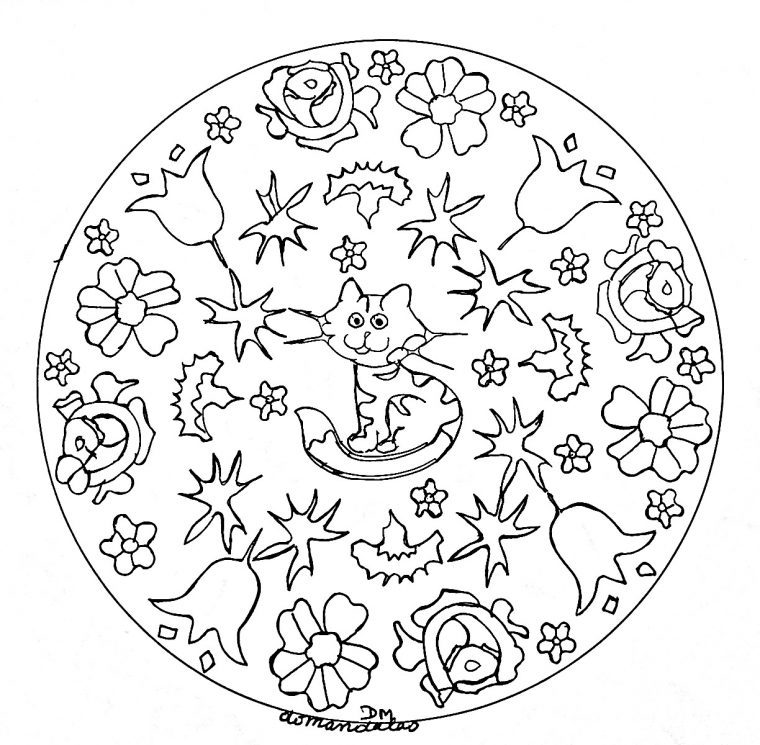 Mandala Facile Petit Chat Et Fleurs – Coloriage Mandalas – Coloriages tout Coloriage À Imprimer Mandala Kawaii Mandala Facile Petit Chat Et Fleurs – Coloriage Mandalas – Coloriages tout Coloriage À Imprimer Mandala Kawaii