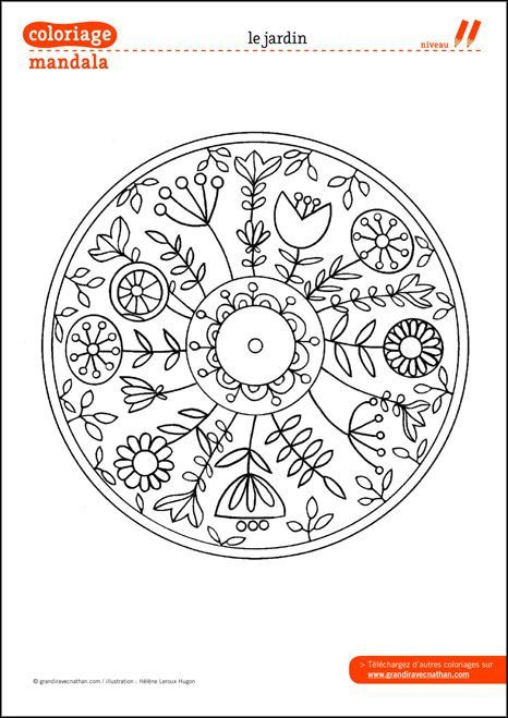 Mandala – Je M'Amuse Avec Nounou/Maman dedans Mandala Jardin Coloriage