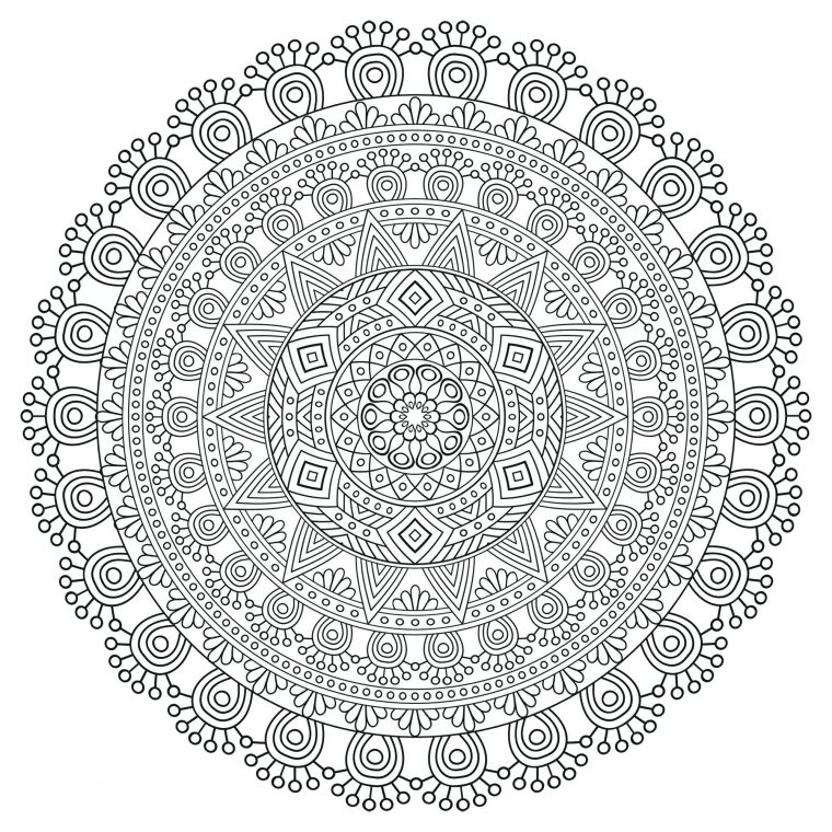 Mandala Zen Antistress 5 – Mandalas – Coloriages Difficiles Pour Adultes dedans Coloriage Krokmou Mandala