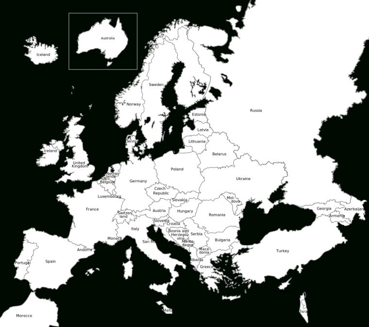 Map Of Europe – Eurovisionary – Eurovision News Worth Reading concernant Europe Maps Vierge