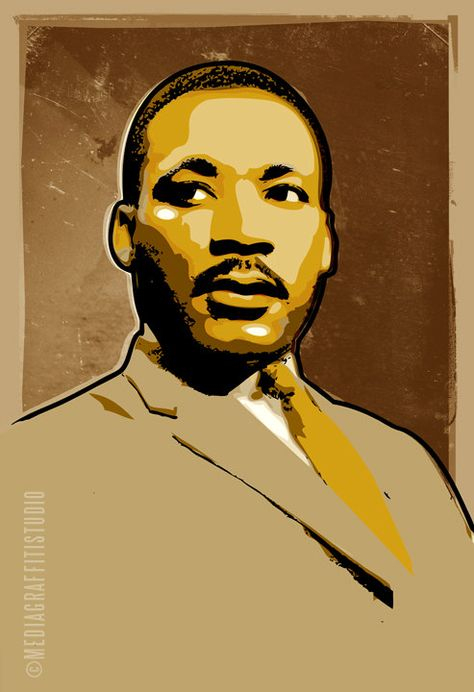 Martin Luther King Art, Mlk, Art Print, Portrait, Illustration, Martin intérieur Martin Luther King Jr Dibujos