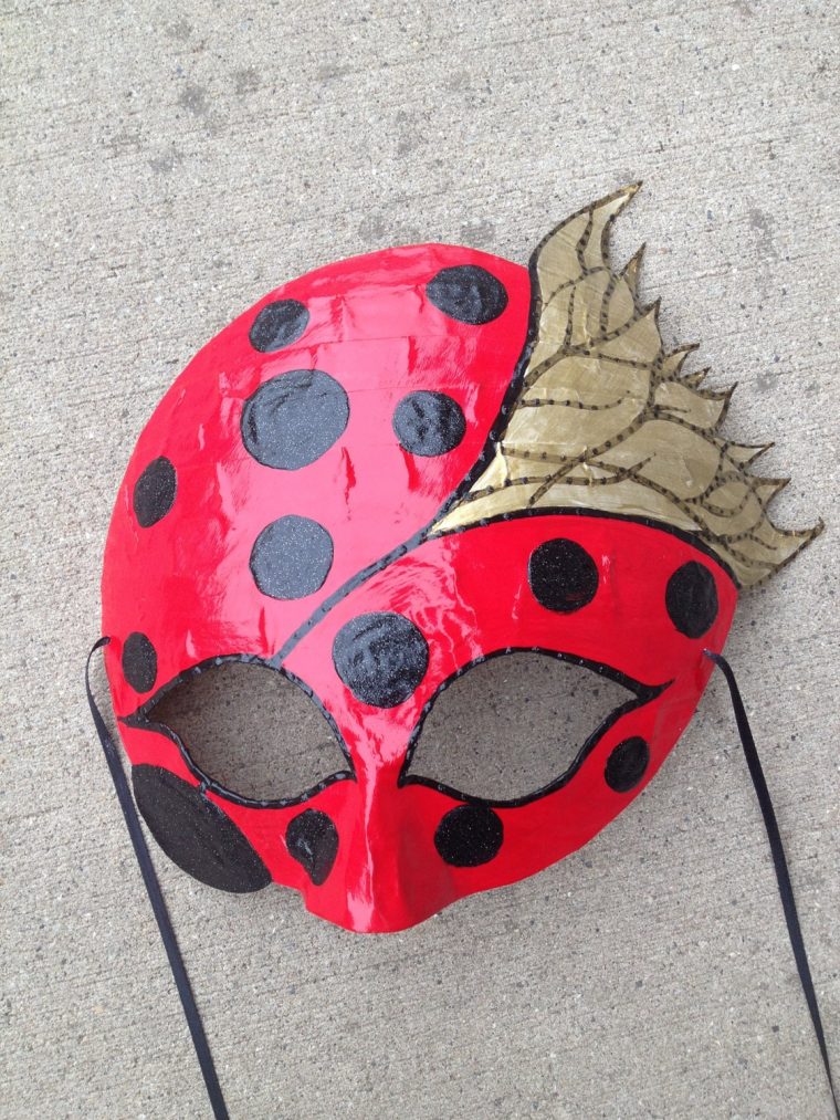 Masque De Lady Bug Masque De Coccinelle Costume De Lady Bug | Etsy à Ladybug A Decouper