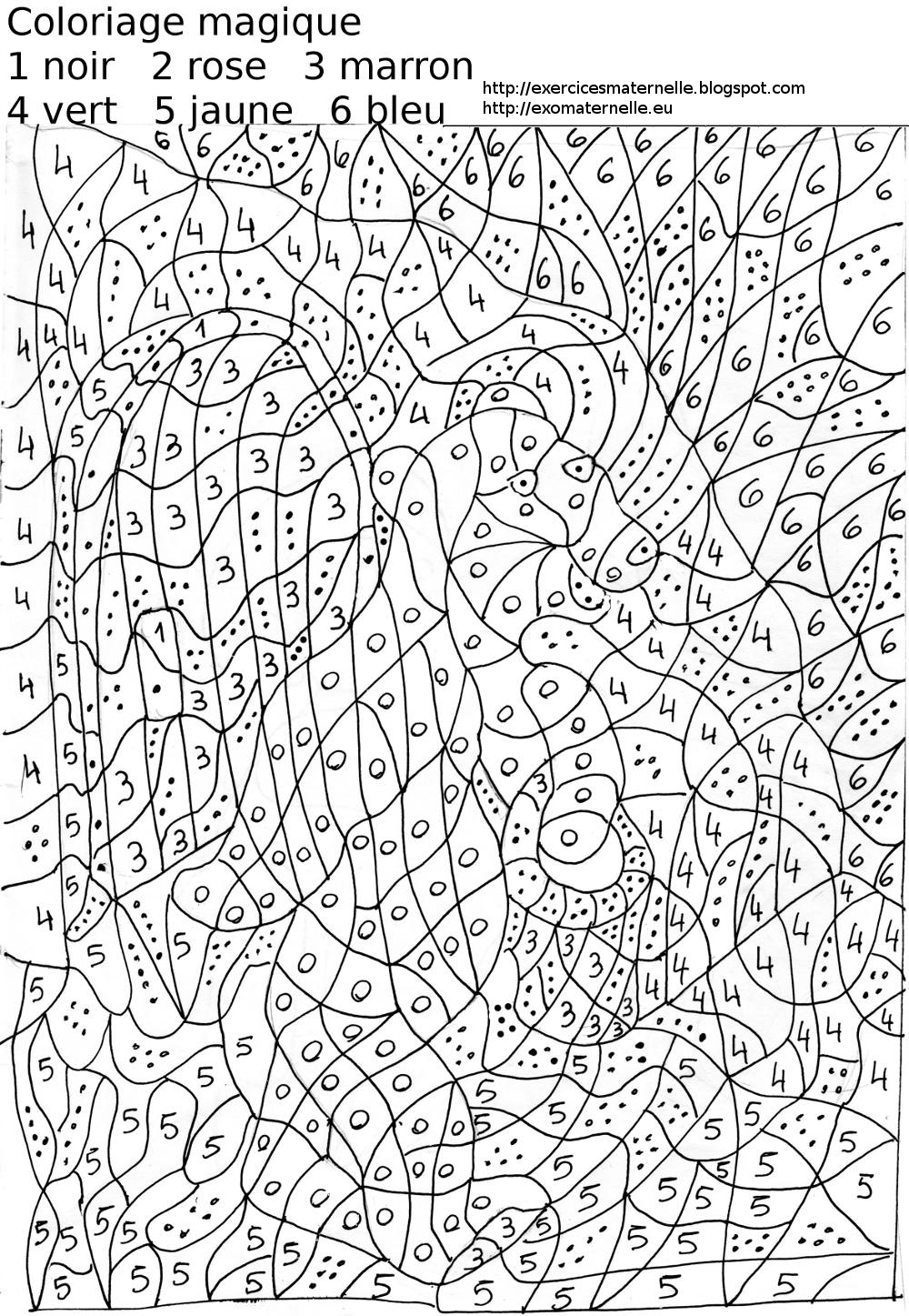 Maternelle: Coloriage Magique : Calinours Va Faire Les Courses intérieur Coloriage Magique Difficile