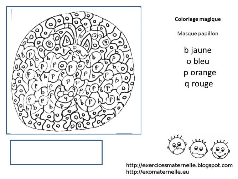 Maternelle: Coloriage Magique Papillon De Carnaval à Coloriage Magique Papillon